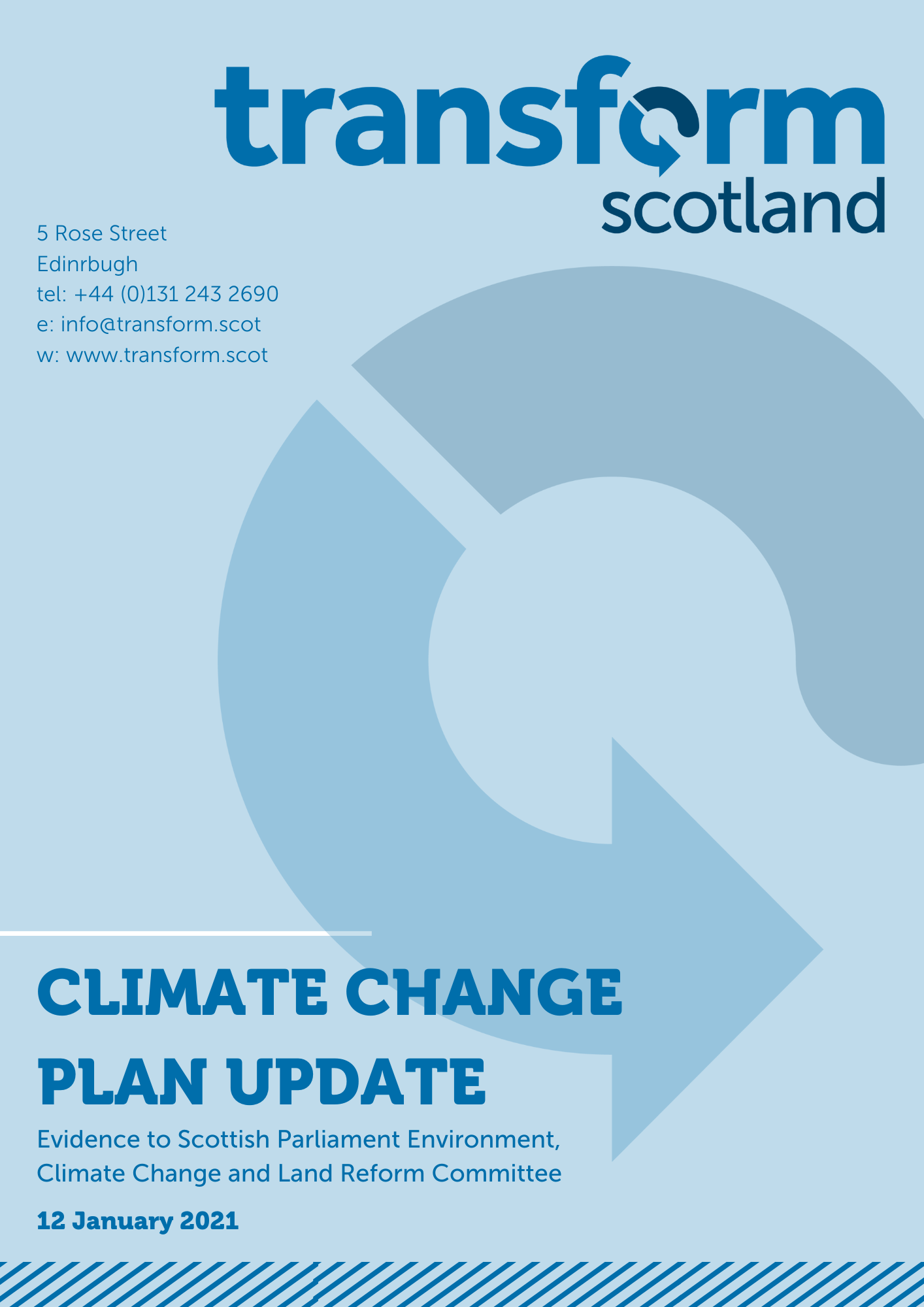 Evidence to the Scottish Parliament ECCLR Committee on the Climate Change Plan update