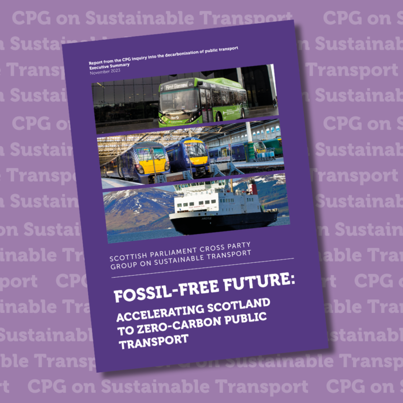 New Scottish Parliament report calls for government to capitalise on Scottish expertise and wealth of renewables to deliver zero-carbon public transport